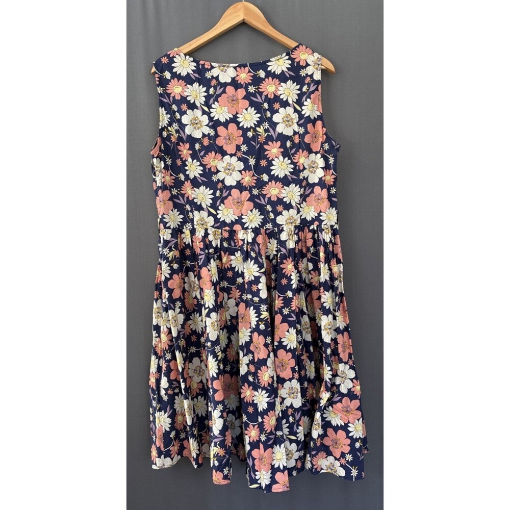 Lindy Bop Audrey Floral Fit Flare Dress US 4XL Retro 50s Swing Rockabilly Pinup - Picture 4 of 13